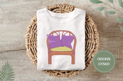 Hand Drawn Garden Chair Illustration, Cartoon Garden Chair Product Image 3