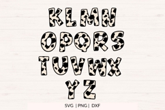 Cow Print Alphabet SVG, Farmhouse Animal Letters Product Image 3