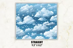Snowy Clouds Tumbler Wrap | Winter Tumbler Wrap Product Image 3