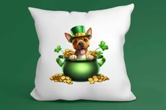 St Patricks Day Dog with Gold Coin Clipart, St Patricks Day Product Image 3