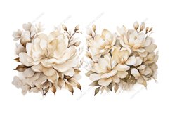 Watercolor Magnolia Clipart Product Image 3