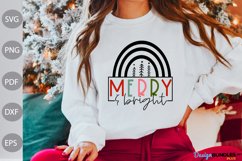 Merry and Bright SVG Cut Files - Christmas SVG Design Product Image 1