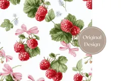 Watercolor Raspberry Tumbler Wrap, Berries Tumbler Template Product Image 3