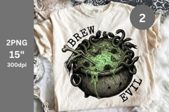 Halloween PNG, Brew Evil PNG, Autumn PNG Product Image 1