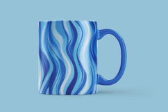 Blue Curved Lines Digital Paper Product Image 3