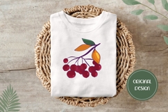 Rowan Berries Illustration, Rowan PNG, Fall Sublimation Product Image 3