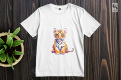 Cute Tiger Cub Clipart Sublimation PNG Product Image 3