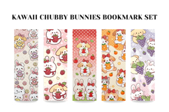 Kawaii Chubby Bunnies Bookmark Set,Cute Rabbit Page Markers Product Image 3