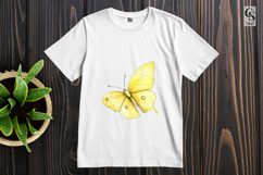 Yellow Butterfly Watercolor Clipart Sublimation PNG Product Image 3