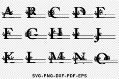 Flower Monogram Split Letters, Floral Monogram Font SVG File Product Image 22