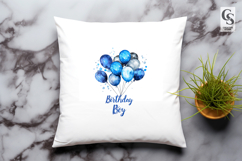 Blue Birthday Boy Balloon Clipart Sublimation PNG Product Image 3