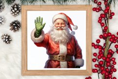 Watercolor Santa Claus Sublimation Clipart, Santa PNG Product Image 3