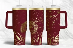 40oz Tumbler laser svg Dandelions wrap | Flowers wrap Product Image 1