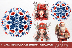 Christmas Fork Art Sublimation Clipart Christmas Fork Art Product Image 1