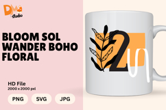 Bloom Sol Wander Boho Floral Monogram Product Image 1