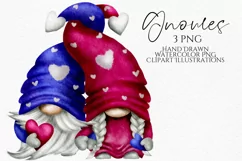 Valentines Couple Gnomes | Gnome Clipart Png Product Image 3