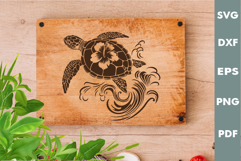 Turtle Design, Underwater World, Cutting board, Laser SVG Product Image 3