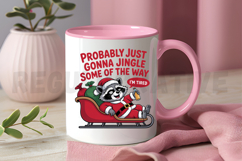 Funny Christmas Raccoon PNG, Retro Holiday Sublimation PNG Product Image 3
