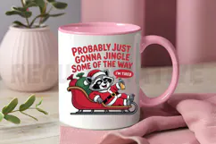 Funny Christmas Raccoon PNG, Retro Holiday Sublimation PNG Product Image 3