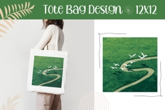 Birds Illustration, Nature Tote Bag, Summer Tote Bag PNG Product Image 1