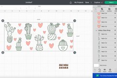 Cute Cactus Wrap For Libbey Can Glass SVG | 16 oz Product Image 2