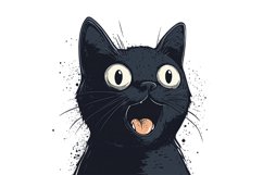 Expressive Black Cat With Excitement Product Image 3