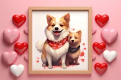 Cute Valentine Dog Clipart, Valentines Day Dog Clipart Product Image 3