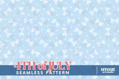 American 4th of July Patriotic Coquette Bow Seamless Pattern Product Image 1