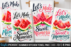 Summer Kitchen Towel Sublimation, Trendy Summer PNG, Summer Product Image 1
