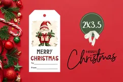 Cartoon Christmas Santa Claus Gift Tags, Christmas Gift Tag Product Image 3