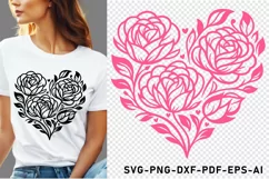 Heart SVG, Rose SVG, Valentines SVG, Love SVG, Wedding SVG Product Image 2