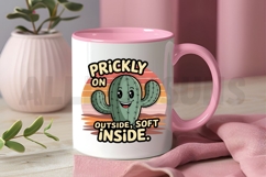 Cute Cactus Illustration With Prickly On Outside Soft Product Image 3