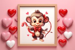 Adorable Animals Cupid Valentine Clipart sublimation Product Image 3