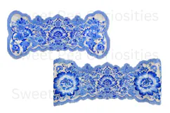 Blue Toile, Ephemera, PNG, Clipart, Junk Journal, flowers Product Image 3