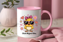 Cute Cartoon Chick Wearing Sunglasses With Flowers And Heart Product Image 3