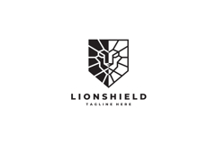 Geometric Lion Shield Logo Design Vector Illustration Product Image 3