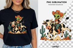 Alien Cowgirl PNG | Cute Space Cowgirl Product Image 3