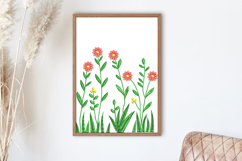 Red Wildflower Garden Embroidery Design Product Image 2