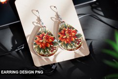 Stained Glass Christmas flowers Earring Design Product Image 1