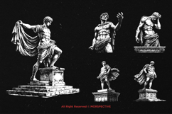 10 Bundle Dark Art Roman Statue Gods Head Face Sculptures Product Image 5
