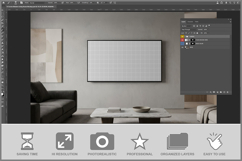 Living Room Tv Screen Mockup Product Image 2