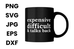 Funny Expensive Difficult and Talks Back Humor SVG Product Image 3