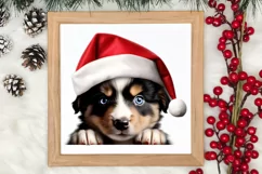 Christmas Peeking Dogs Clipart, Christmas PNG Product Image 4
