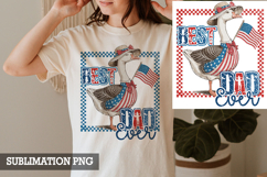Patriotic Goose Best Dad Ever Sublimation PNG Product Image 3