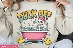 Duck off PNG, Funny Skeleton Sublimation PNG Product Image 3
