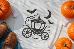 Halloween Retro Carriage SVG | Vintage Haunted Coach PNG Product Image 3