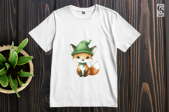 Cute Fox Lucky Clover Clipart Sublimation PNG Product Image 3