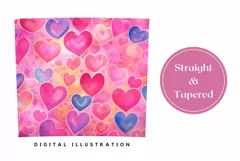 Pink Tumbler Design, Valentine's Day Sublimation Tumbler PNG Product Image 3