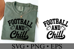 Football and Chill Svg | Sport Svg | Shirt Svg Product Image 4