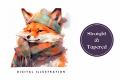 Christmas Tumbler Wrap PNG, Winter Fox Sublimation Tumbler Product Image 3